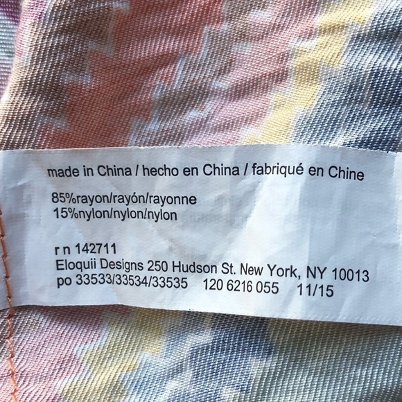 Eloquii Skirt Faux Wrap Boho Geometric Colorful Print Size 16 - Picture 11 of 12